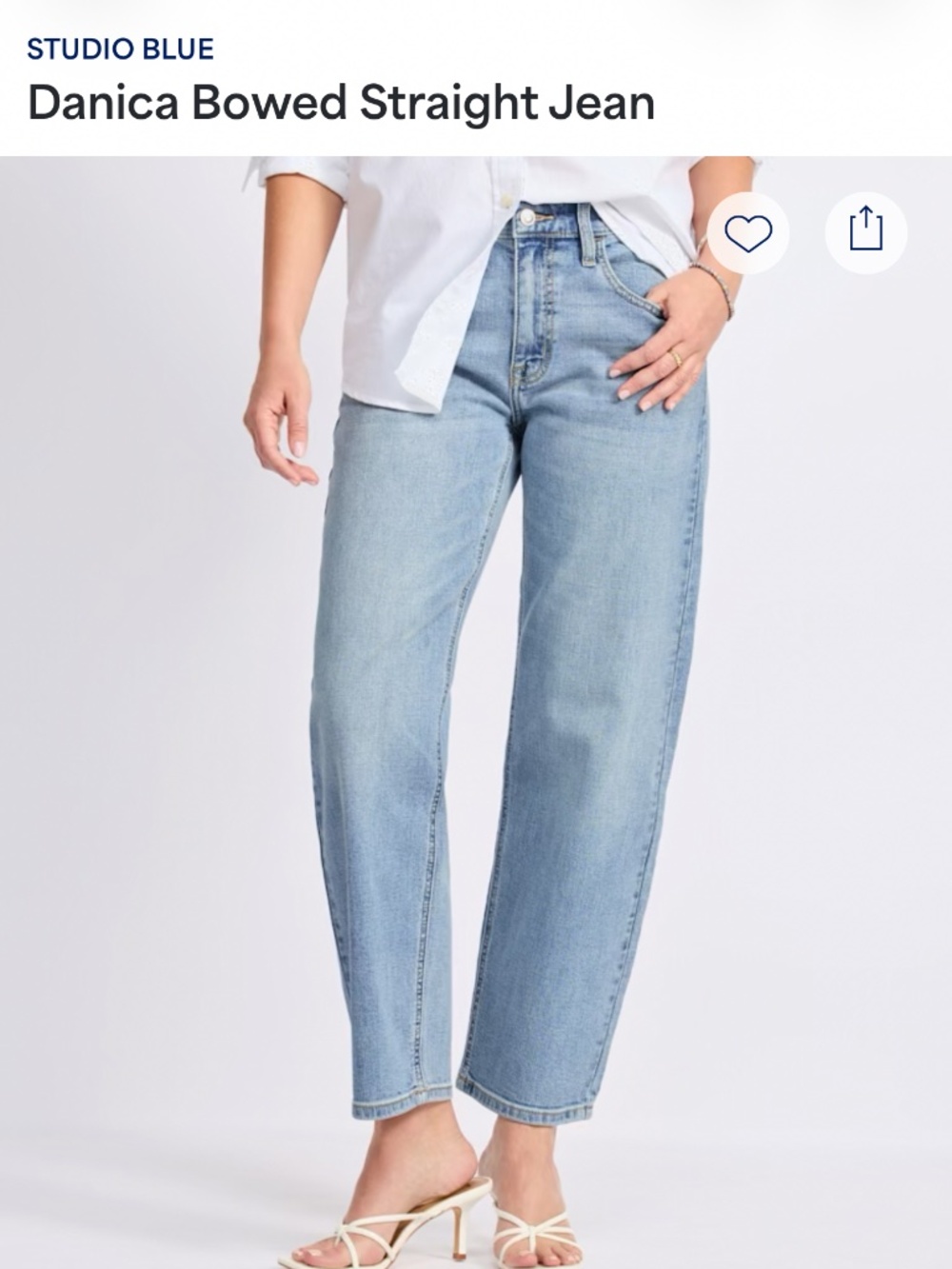 Studio Blue Danica Bowed/Barrel Jeans